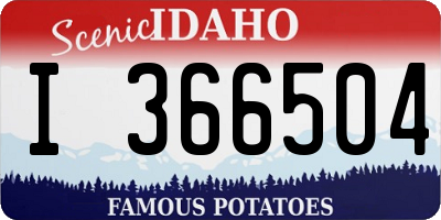 ID license plate I366504