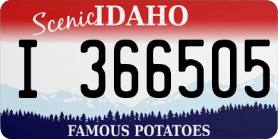 ID license plate I366505