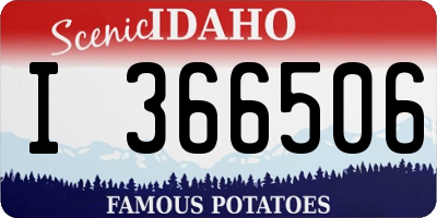 ID license plate I366506