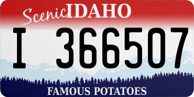 ID license plate I366507