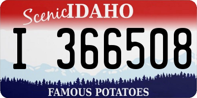 ID license plate I366508