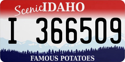 ID license plate I366509