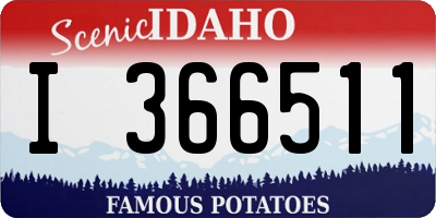 ID license plate I366511