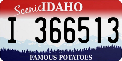 ID license plate I366513