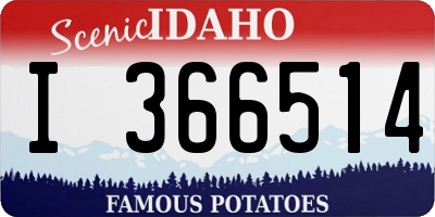 ID license plate I366514