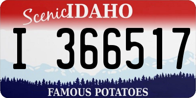ID license plate I366517