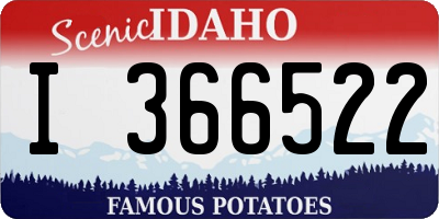 ID license plate I366522
