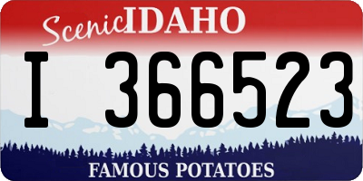 ID license plate I366523