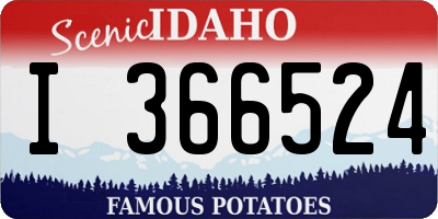 ID license plate I366524