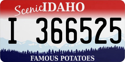 ID license plate I366525