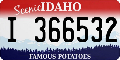 ID license plate I366532