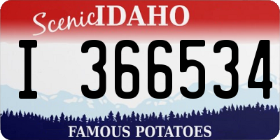 ID license plate I366534