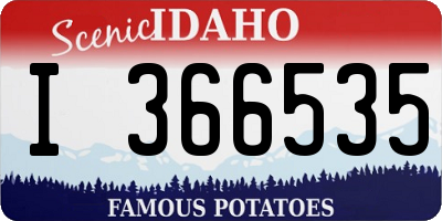 ID license plate I366535