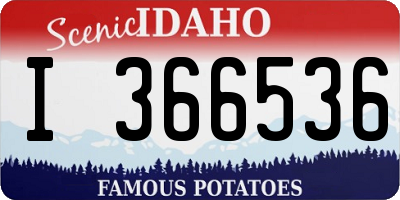 ID license plate I366536