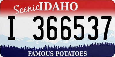 ID license plate I366537