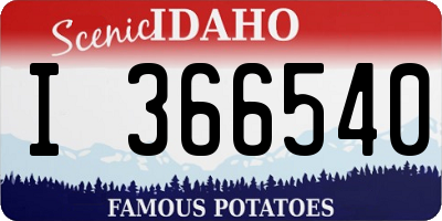 ID license plate I366540