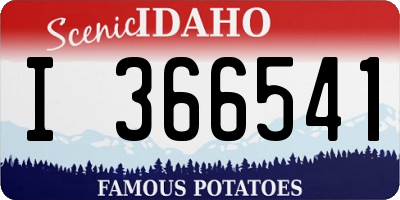ID license plate I366541