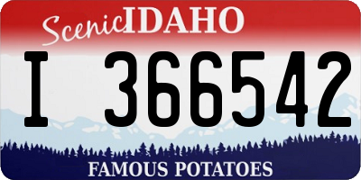 ID license plate I366542