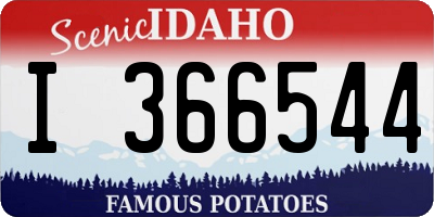 ID license plate I366544