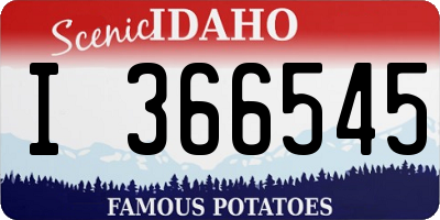 ID license plate I366545