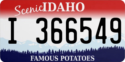 ID license plate I366549