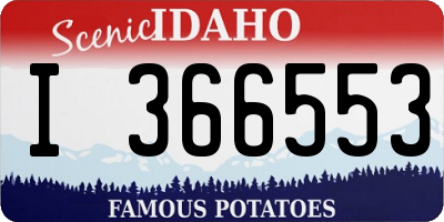 ID license plate I366553