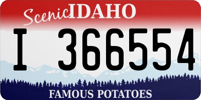 ID license plate I366554