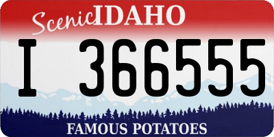 ID license plate I366555