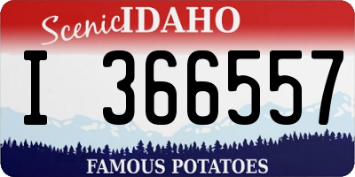 ID license plate I366557