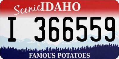 ID license plate I366559
