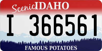 ID license plate I366561