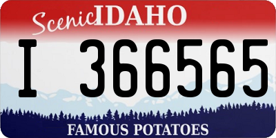 ID license plate I366565
