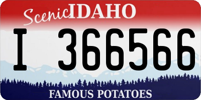 ID license plate I366566