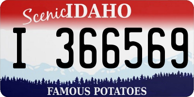 ID license plate I366569