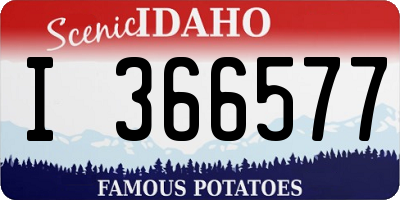 ID license plate I366577