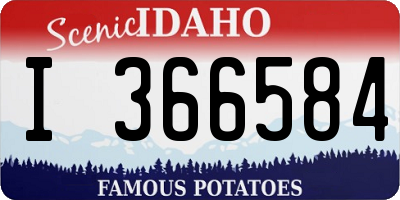 ID license plate I366584