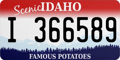ID license plate I366589