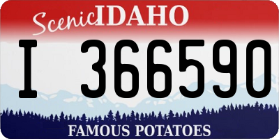 ID license plate I366590