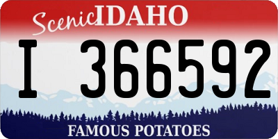 ID license plate I366592