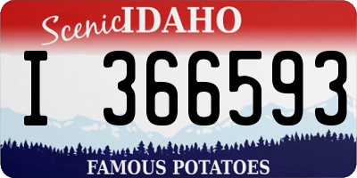 ID license plate I366593