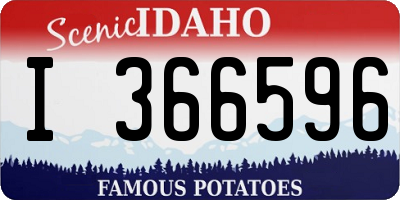 ID license plate I366596