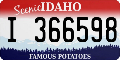 ID license plate I366598