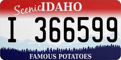 ID license plate I366599