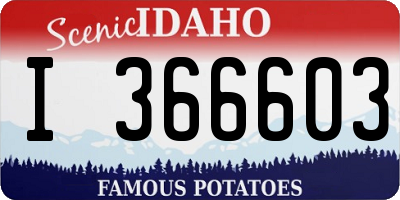 ID license plate I366603