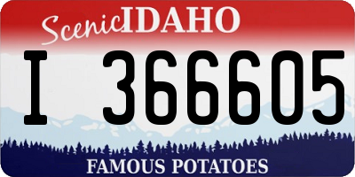 ID license plate I366605