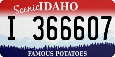 ID license plate I366607