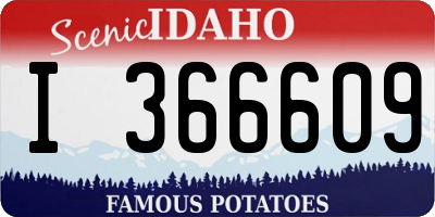 ID license plate I366609