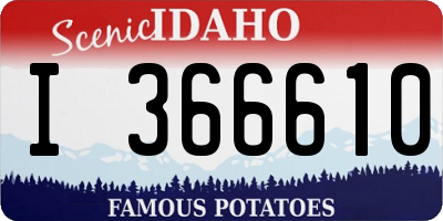 ID license plate I366610