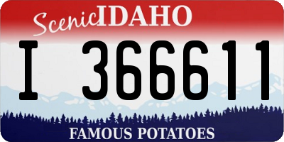 ID license plate I366611