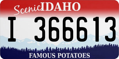 ID license plate I366613